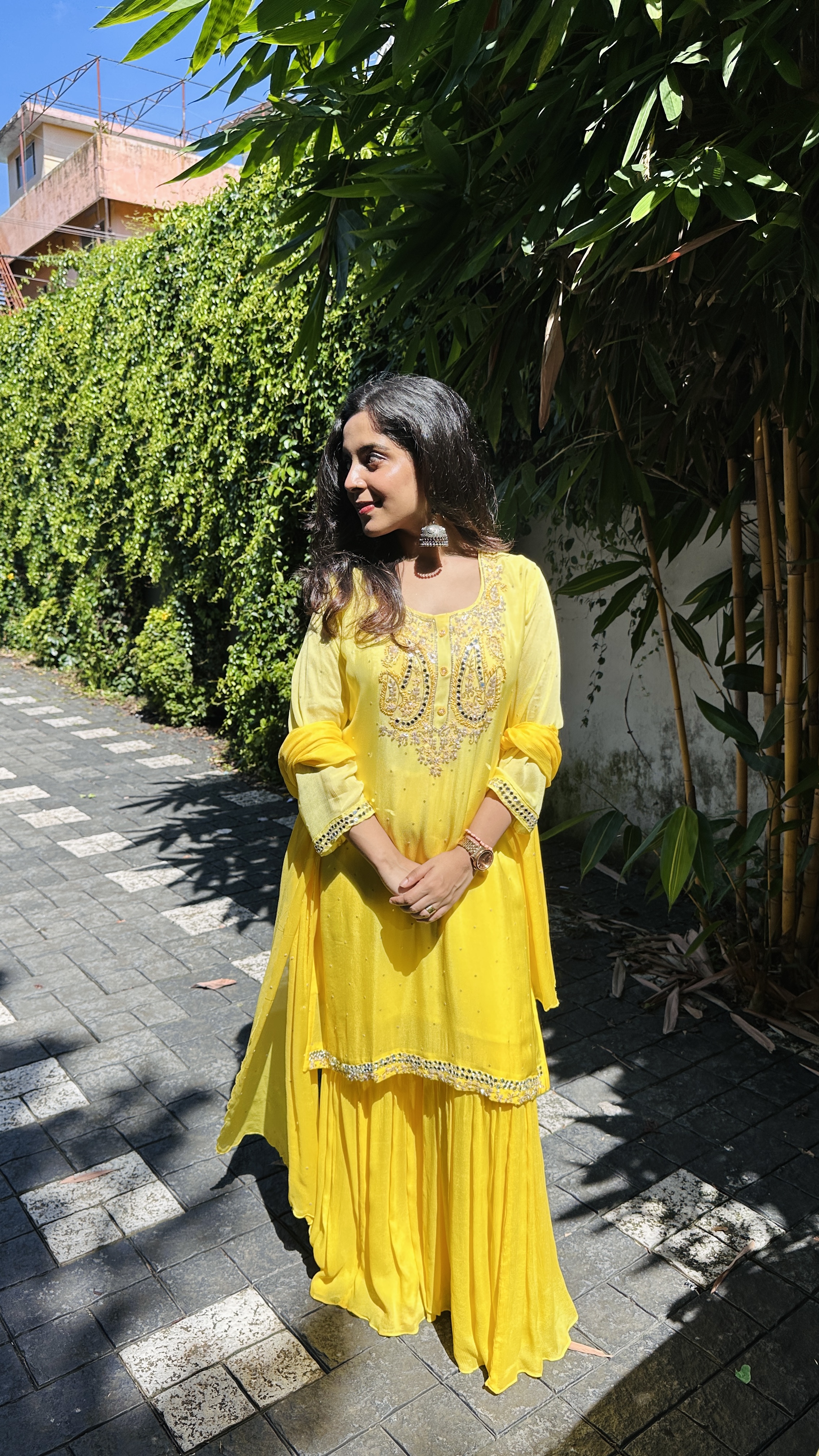 Chinon silk partywear