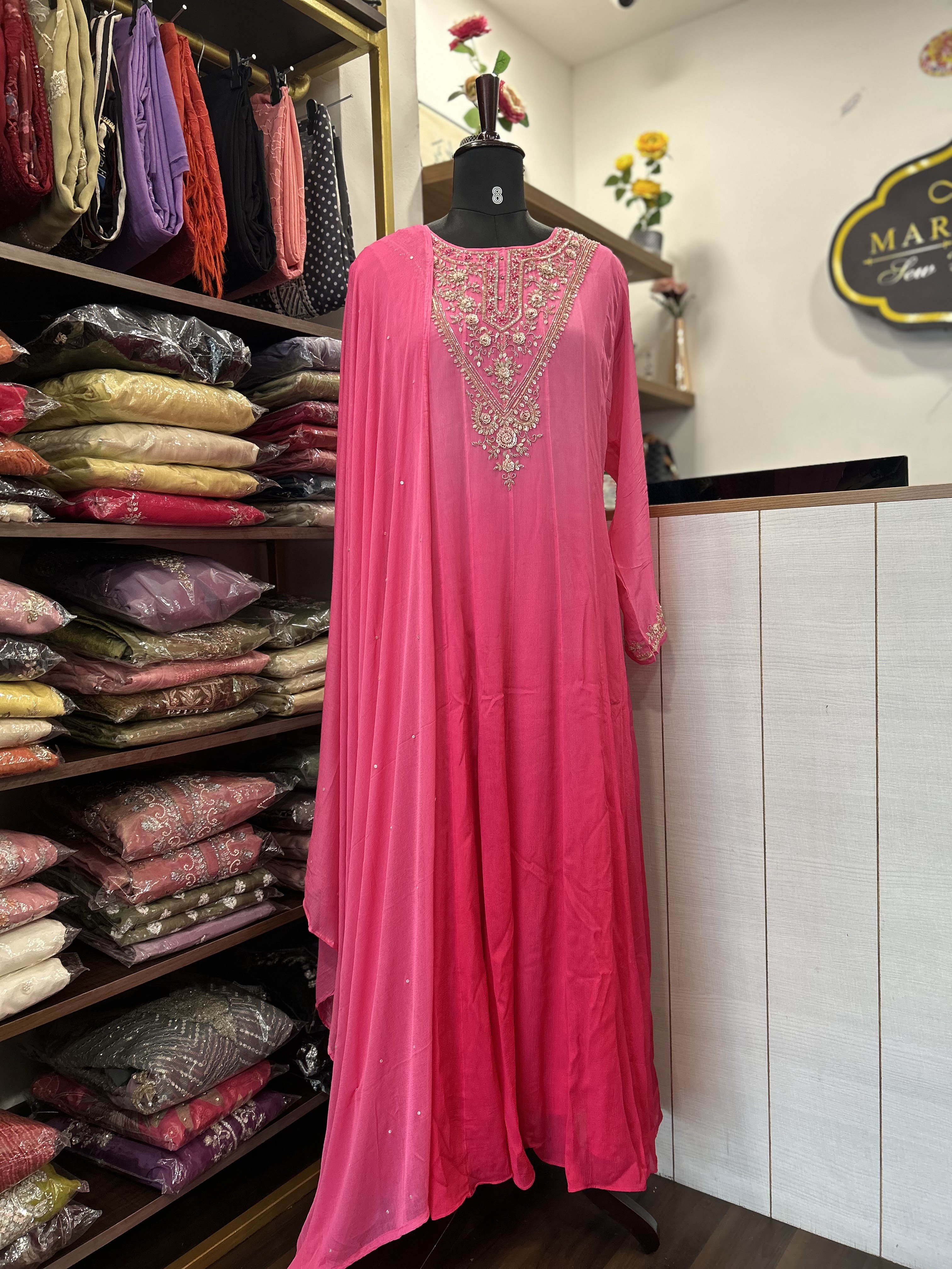 chinon silk partywear