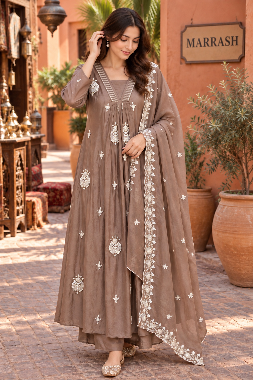 Chinon silk suit