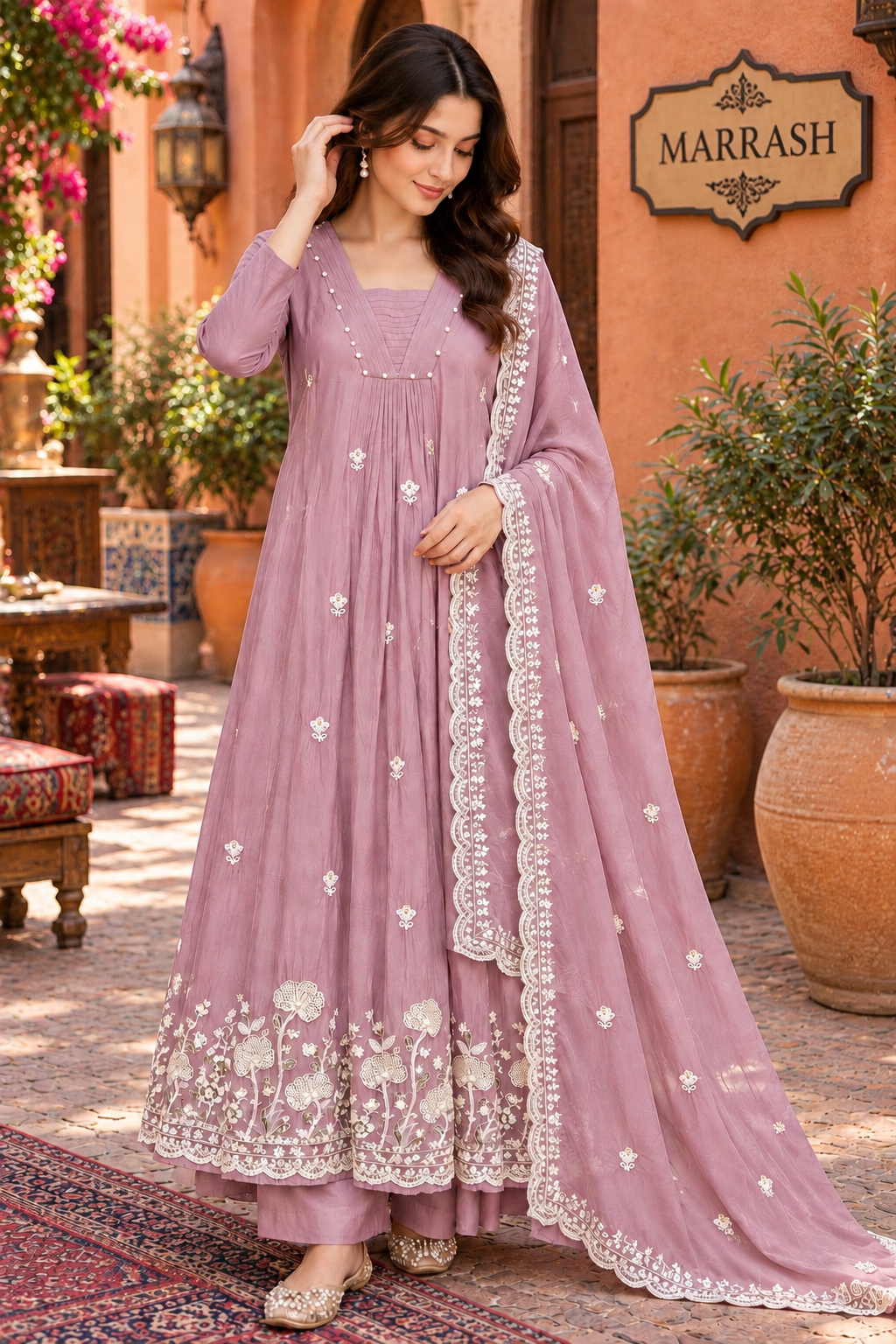 Chinon silk suit