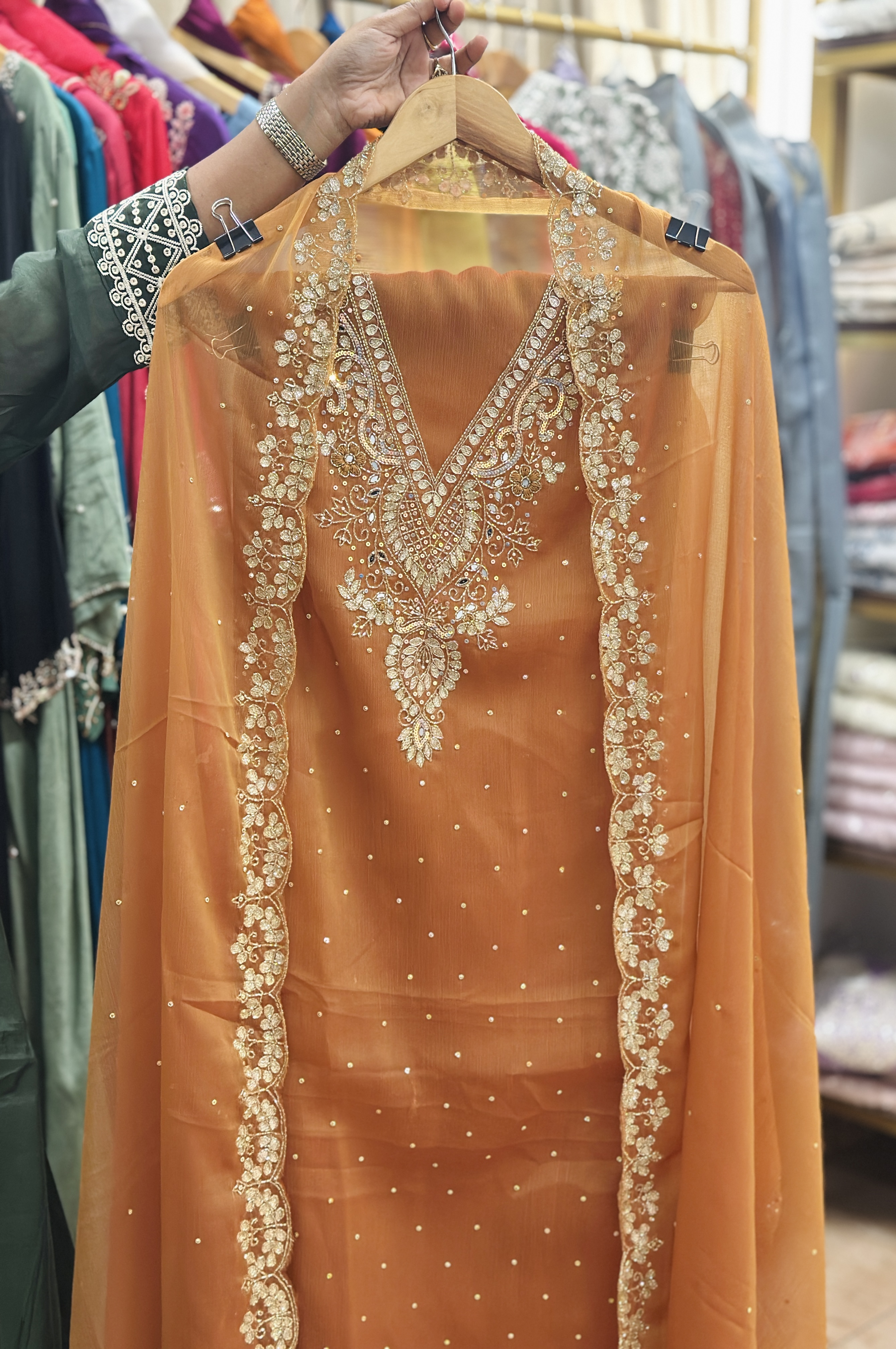 Unstitched partywear material